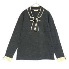 ラモワールドゥリュクス　ボウタイ ニット　グレー　38 / M