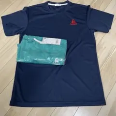 le coq sportif Tシャツ ネイビー グリーンXO ２枚セット