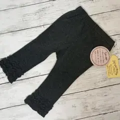 ベビーレギンス 女の子 80cm 9分丈 コットンスパッツ グレー 新品のサムネイル