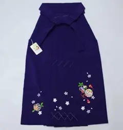 刺繍袴 単品 十歳～十三歳 女児 袴下80cm 陽気な天使 紫地 NO37207