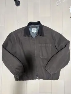 ZARA キルティング裏地付きジャケット ブラウン Mサイズのサムネイル