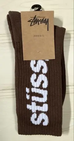 stussy ステューシー ソックス 靴下 メンズ ブラウン 茶色