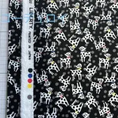 リバティ コーデュロイ ダルメシアンドッツ ブラック 26×50 復刻色