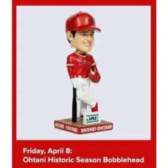 【MS】大谷翔平2022年4月8日球場配布 歴史的2021年ボブルヘッド人形