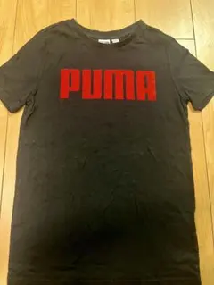 PUMA Tシャツ ブラック レッドロゴ