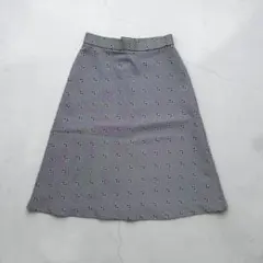 70s VINTAGE 幾何学模様 フレアスカート 昭和レトロ クラシカル 古着のサムネイル
