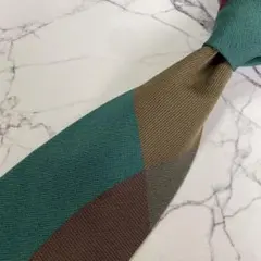 KENZO 幾何学柄 アート系デザイン シルクネクタイ