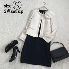 ママスーツ　小さいサイズ　セットアップ　入学式　七五三　セレモニースーツ