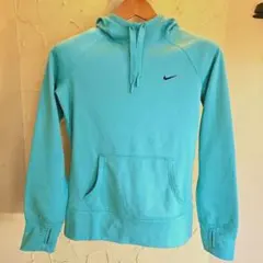 ★値下げ★ 【美品】NIKE フード付トレーナーアクアブルー未使用に近い