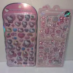 ボンボンドロップシールガーリー　コットンパフィキティちゃんヒョウ柄　サンリオ