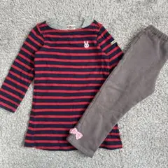 ホットビスケッツミキハウス/ボーダーチュニック　パンツ