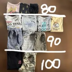 早い者勝ち！格安！男の子まとめ売り　80〜100長ズボン　トレーナーロンT 長袖