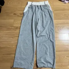 グレー スウェットパンツ ウエストゴム