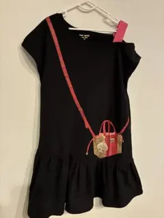 kate spade 黒いフリルドレス