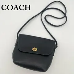 希少 USA製 オールドコーチ プッシュロック ショルダーバッグ ネイビー
