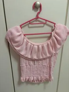 ピンクオフショルダー　トップス