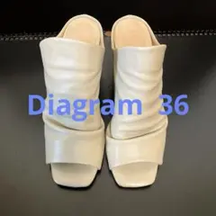Diagram ギャザー ミュール サンダル アイボリー(ベージュ)36のサムネイル