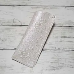 メガネケース(ハトメ付)　ハンドメイド　レザークラフト　No.1353