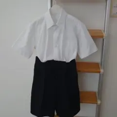 140cm/スクールシャツ/フォーマル/半袖シャツ・半ズボンセット/男の子