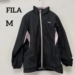 FILA ウィンドブレーカー ブラック/ピンク　レディースM