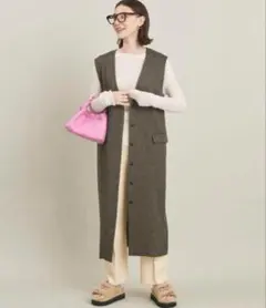 BEAUTY&YOUTH ツイードライク ジャンパースカート＆ジレ -2WAY-