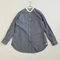 【美品】 ＋J ジルサンダー スーピマコットンオーバーサイズスタンドカラーシャツ