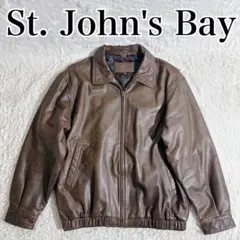 90s ST.JOHNS BAY レザージャケット ブルゾン L ブラウンのサムネイル