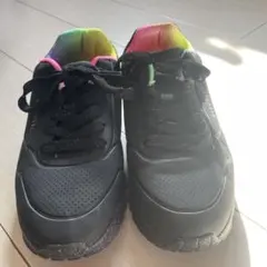 SKECHERSスケッチャーズ スニーカー　ダンス　軽量　ラメブラックスニーカー