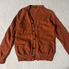 UNIQLO オレンジ Vネック カーディガン M