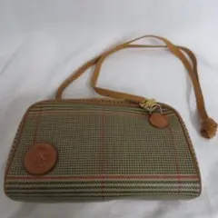 ヴィンテージ HUNTING WORLD チェック柄ショルダーバッグ