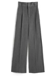 センタープレスワイドタックロングパンツ