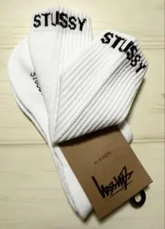 stussy ステューシー ソックス 靴下 メンズ ホワイト