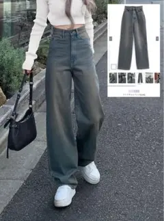 GRL ワイドデニムパンツ [qu68]