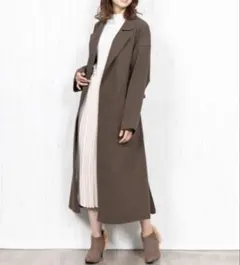 ロングチェスターコート　モカ　ブラウン　ベルト付き　Mサイズ
