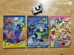 ディズニー3点　メモ帳バッド　ホノグラムステッカー付き　全頁の絵柄違い