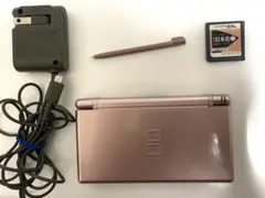 【動作確認済】ニンテンドーDS Lite 本体 メタリックロゼ　ソフト付き