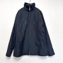 美品 薄手 アウター ジャンパー ジャケット ジップ ユニセックス ブラックのサムネイル
