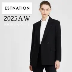ESTNATION／定価4.4万円／ウール100%テーラードジャケット ブラック