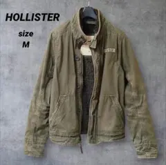 【HOLLISTER】 ミリタリージャケット カーキ ボア ダメージあり Mのサムネイル