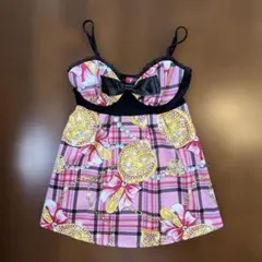 MA*RS マーズ キャミソール 美品 ピンク チェック柄 平成ギャルのサムネイル
