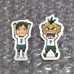 ハイキュー!!☆J-WORLD☆ステッカー☆伊達工業☆二口＆黄金川☆２枚セット♪