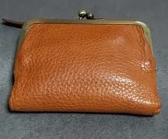 廃盤モデル 美品 N25 がま口財布 レザー シボ ブラウン 茶 - メルカリ