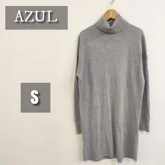 【美品】AZUL BY MOUSSY 長袖ニットワンピース S (やや大きめ)