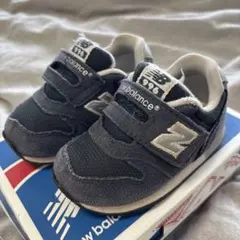 New Balance 990 ベビーシューズ グレー/ネイビー　12cm