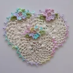 レース編みコ―スタ―3枚セット