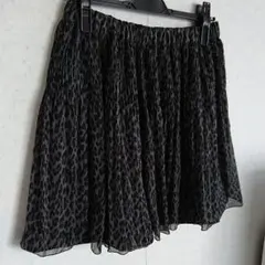 【新品】リバーシブルスカート Ｌ ヒョウ柄