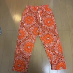 バンダナ柄 オレンジ イージーパンツ Lサイズ