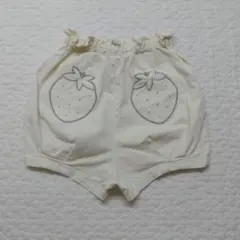 プティマイン　バルーンショートパンツ　いちご刺繍/アイボリー