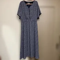 GLACIER ワンピース　花柄　ブルー