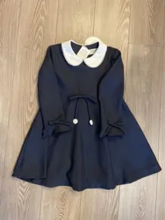 【未使用】ネイビー ワンピース 110サイズ むーのんのん 卒入園